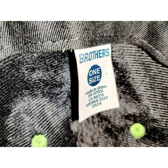 2 LEGIT Black Gray Green Snapback Cap Hat Brothers - Picture 11 of 12